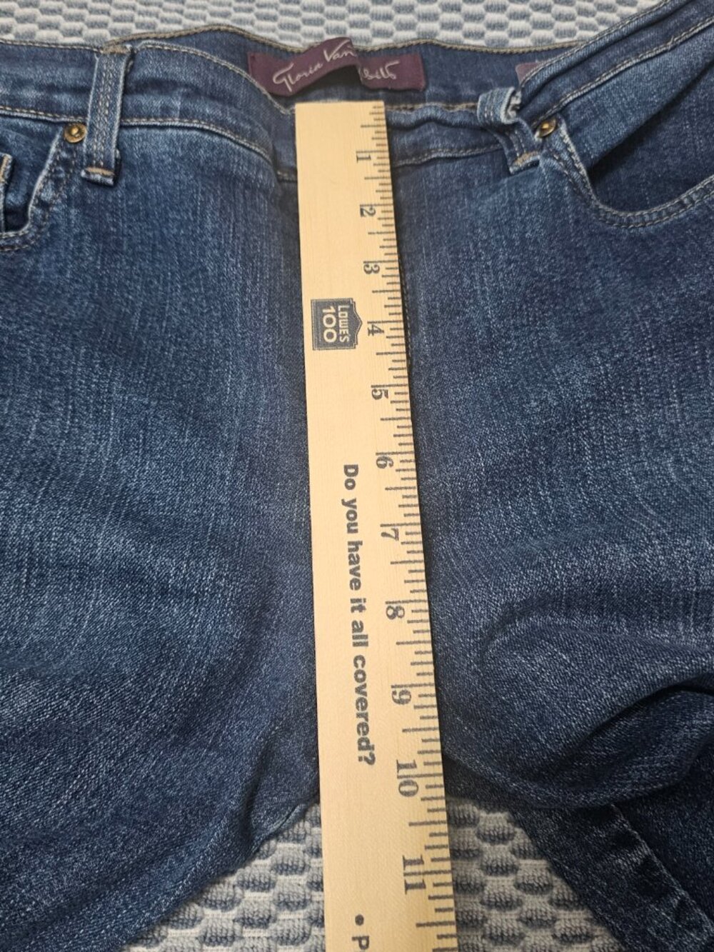 Gloria Vanderbilt Amanda Dark Wash Denim High Rise Jeans Altered- Size 6 Short - Picture 6 of 8